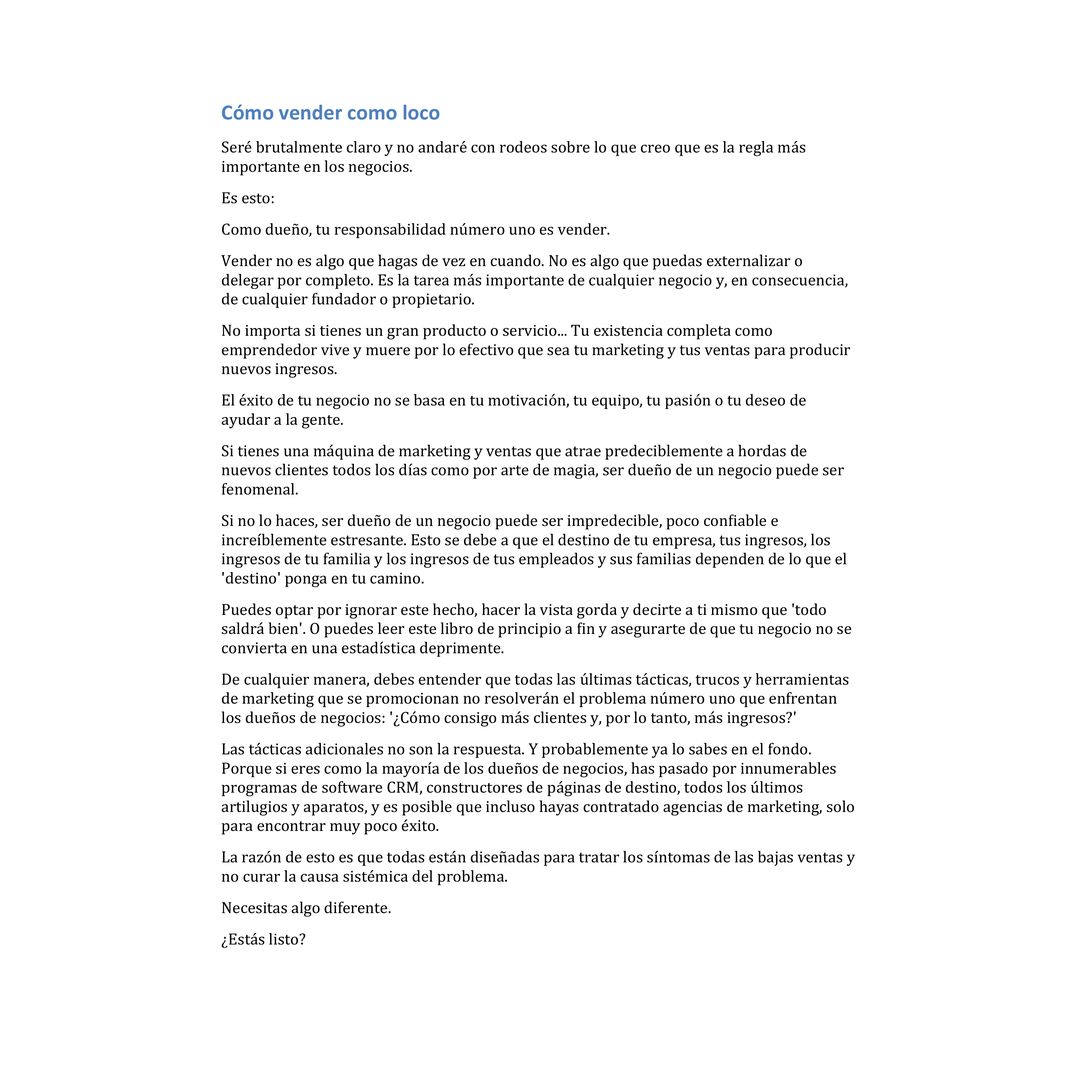 Vende como loco