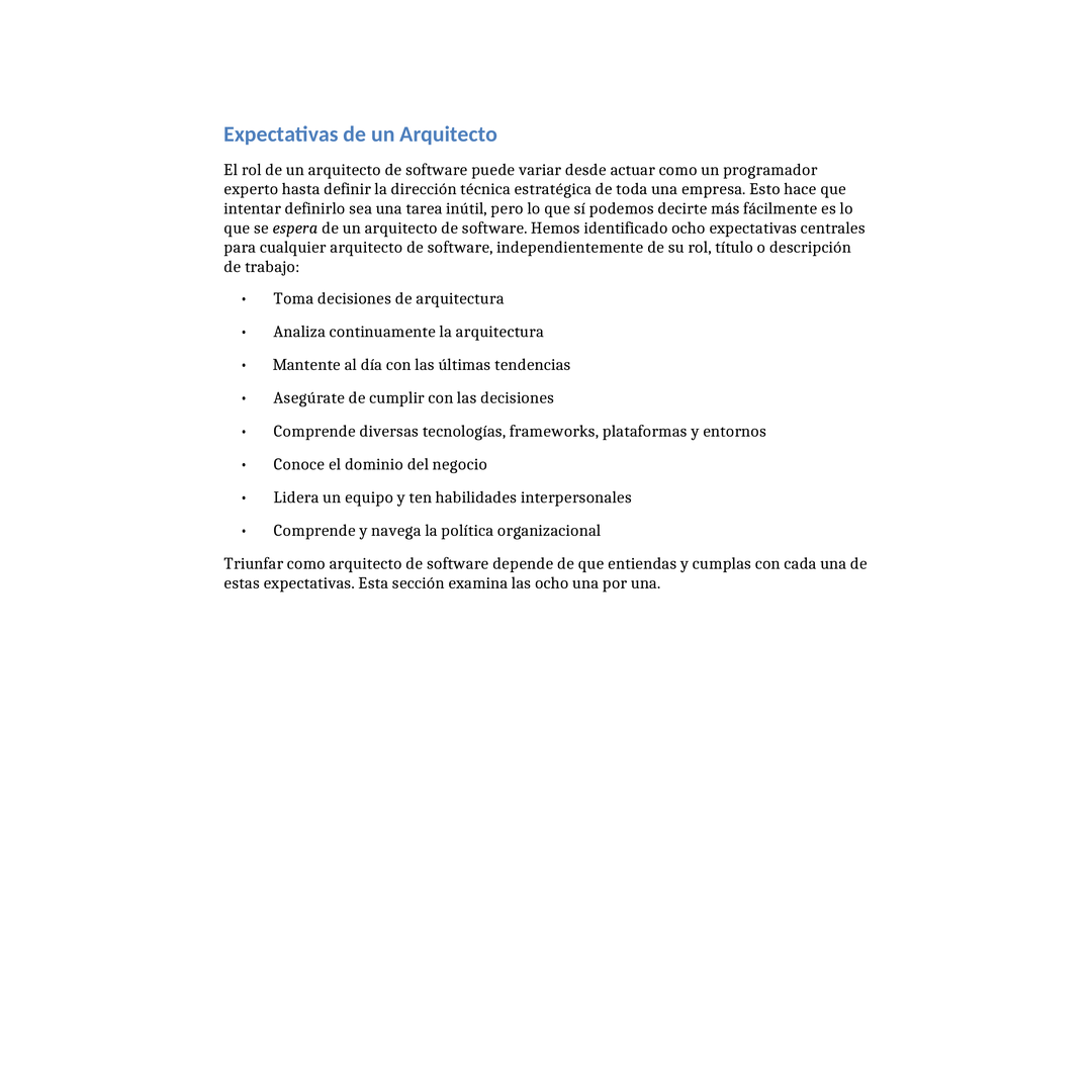 Fundamentos de la Arquitectura de Software